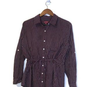 Merona Tie Waist Button Down Shirt - 100% Cotton
